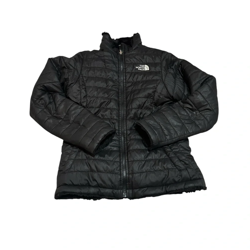 THE NORTH FACE Girls' Reversible Mossbud Swirl Full Zip Crewneck Jacket